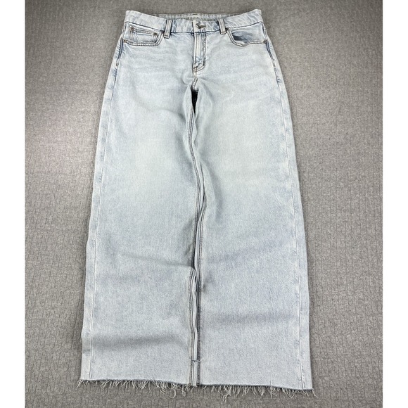 American Eagle baggy wide leg High Rise Jeans women 6/30X30 Light Wash - Picture 15 of 15